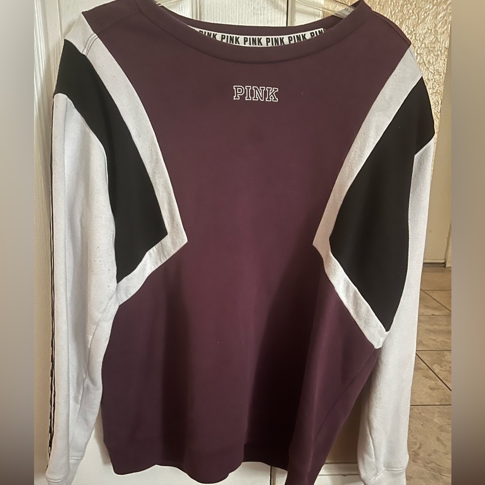 Pink Colorblock Sweatshirt